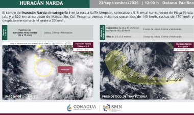 La tormenta “Narda” alcance categoría 1, ya es huracán en el Pacífico