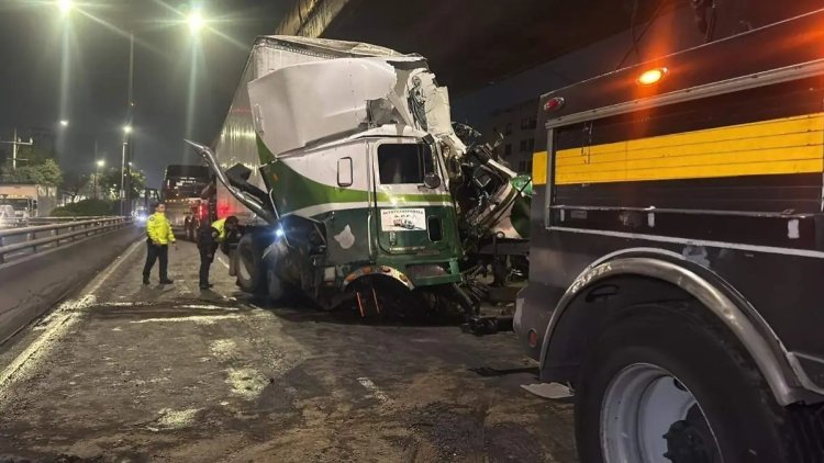 Chofer de tráiler muere tras impactarse contra pilar del Metro de la Línea B