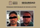 Detienen en Chalco a dos sujetos por su presunta responsabilidad en el delito de extorsión