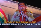 Presidente electo de Bolivia anuncia que restablecerá relaciones con EEUU