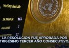 ONU aprueba resolución que insta a EEUU a levantar bloqueo contra Cuba