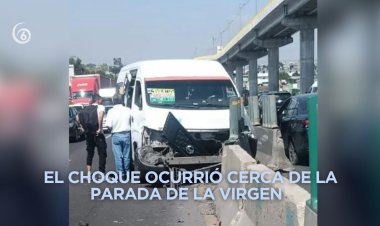 Accidente de combi en la autopista México–Puebla deja varios lesionados