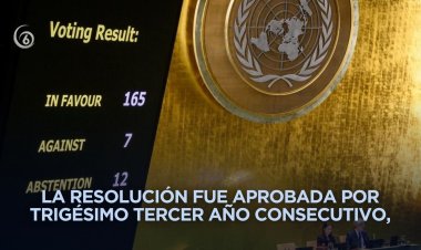 ONU aprueba resolución que insta a EEUU a levantar bloqueo contra Cuba