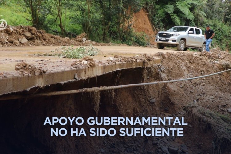 Continúan afectaciones en Ayohuixcuautla tras lluvias en la Sierra Norte de Puebla