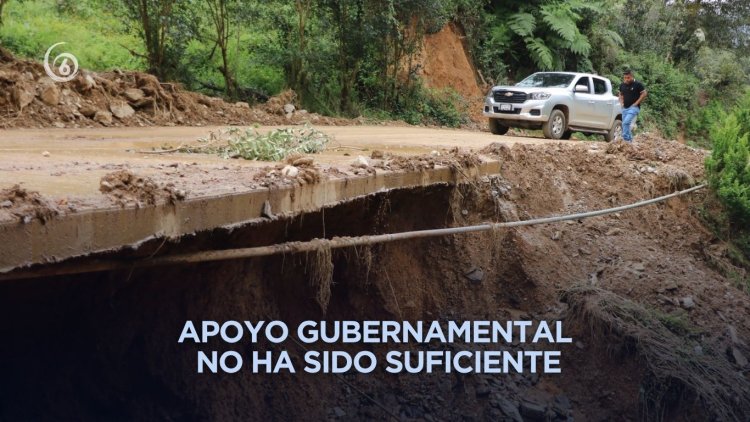 Continúan afectaciones en Ayohuixcuautla tras lluvias en la Sierra Norte de Puebla