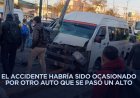 Choque de combi en la calzada Zaragoza deja cinco personas heridas