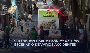 Camión pierde el control en la “Bajada del terror” y causa daños en Álvaro Obregón