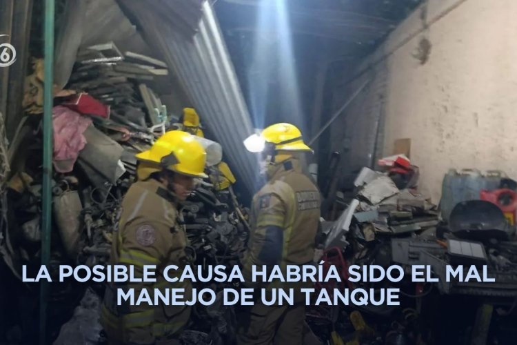 Explosión en taller mecánico de Chimalhuacán deja dos heridos