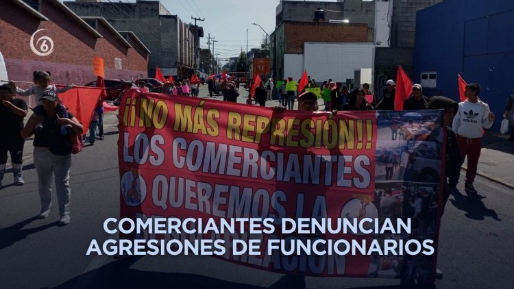 Ambulantes de Toluca protestan contra gobierno de Ricardo Moreno por decomiso de mercancía
