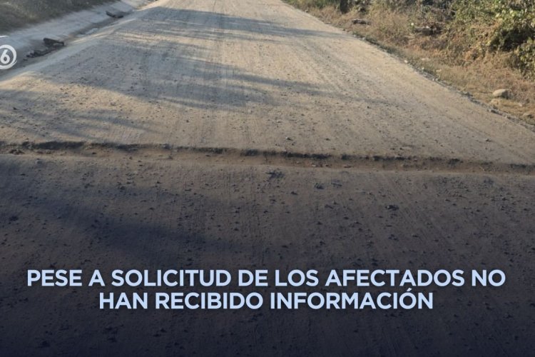 Abandonan obra de repavimentación en Malinalco