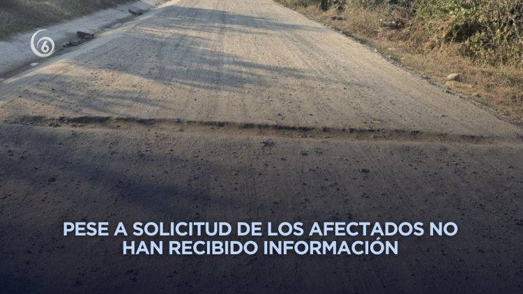 Abandonan obra de repavimentación en Malinalco