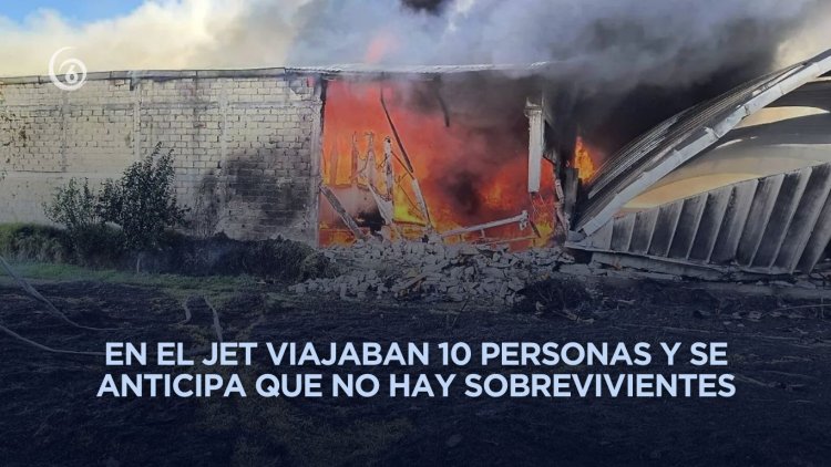 Mueren seis personas en desplome de aeronave cerca del aeropuerto de Toluca