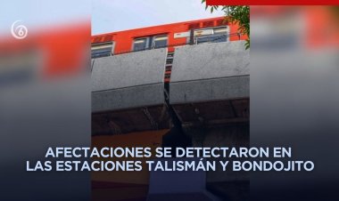 Denuncian separación y desprendimientos en tramo elevado de la Línea 4 del Metro