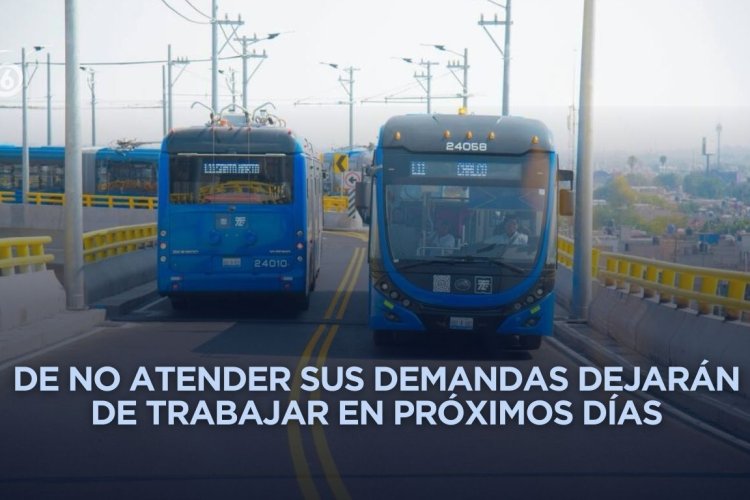 Trabajadores del Trolebús y Tren Ligero anuncian estallamiento de huelga