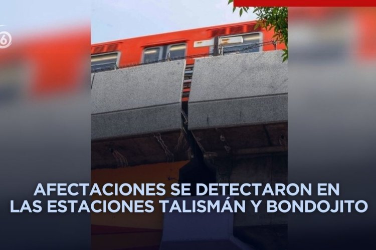 Denuncian separación y desprendimientos en tramo elevado de la Línea 4 del Metro