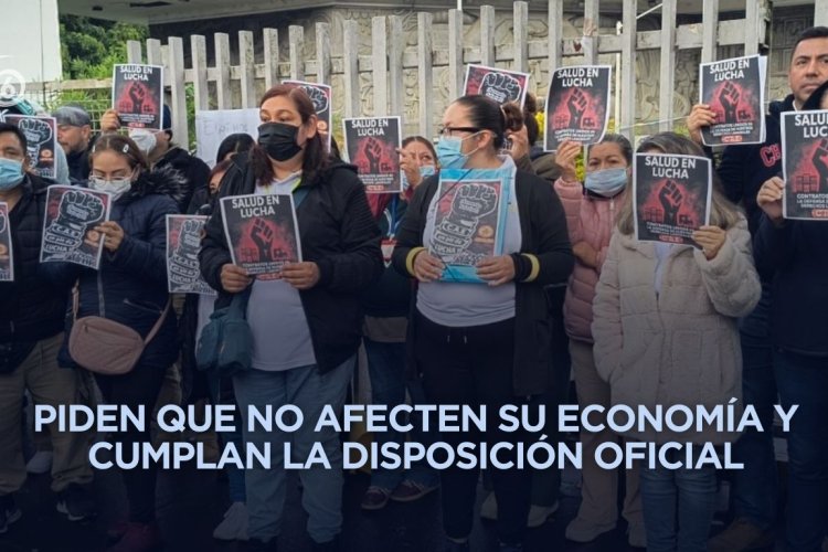 Trabajadores de la salud de Veracruz se manifiestan para exigir se cumpla ajuste de sueldo