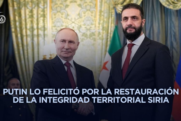 Vladímir Putin recibió al presidente interino de Siria, Ahmed al Sharaa