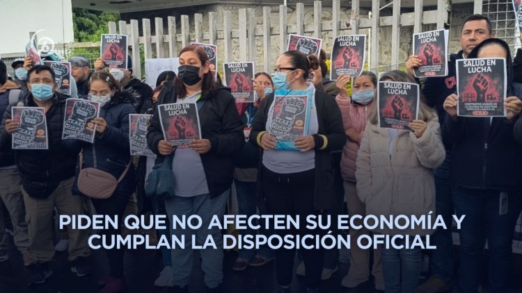 Trabajadores de la salud de Veracruz se manifiestan para exigir se cumpla ajuste de sueldo