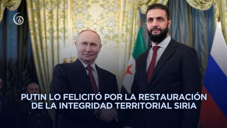 Vladímir Putin recibió al presidente interino de Siria, Ahmed al Sharaa