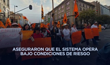 Protestan empleados del Metro por falta de insumos y refacciones
