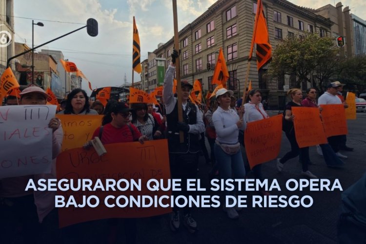 Protestan empleados del Metro por falta de insumos y refacciones