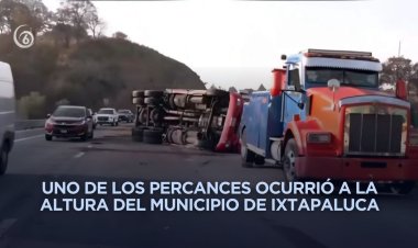 Accidentes en la México-Puebla provocan caos vial hacia CDMX