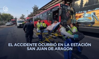 Choque de unidades del Metrobús de la Línea 5 deja 15 heridos