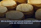 Precio de la tortilla podría incrementar en algunas zonas del país