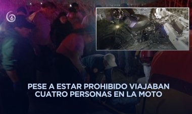 Mueren mujer y sus dos hijos en accidente de motocicleta en Chalco