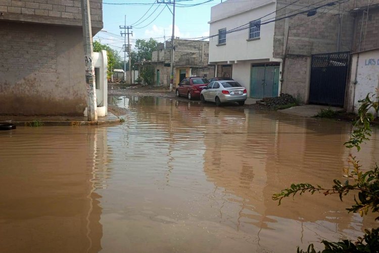 Aguas negras invaden domicilios en colonia de Texcoco